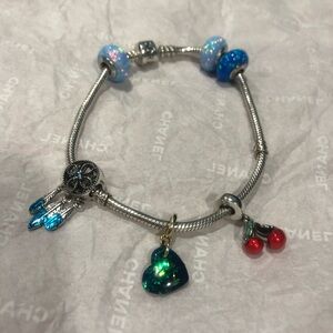 Pandora Sterling Silver Bracelet with choice of 1 stunning charm